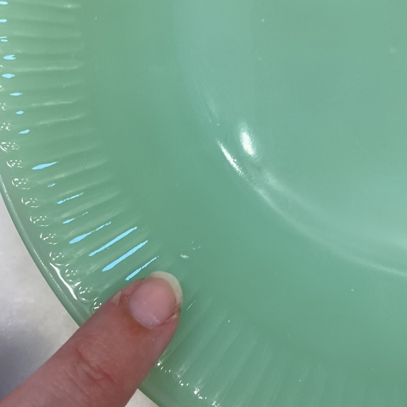 Fire King Jane Ray Jadeite Set of 3 dinner plates -9 1/8inch - Picture 9 of 14